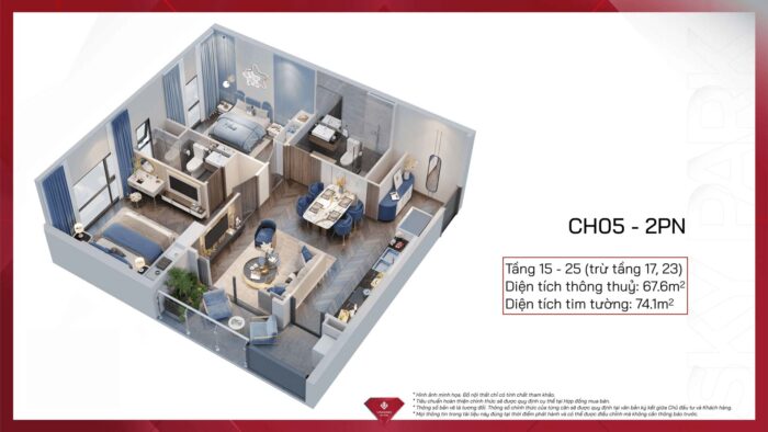 Chung cư Vinhomes Vũ Yên - Căn hộ VInhomes Royal Island-CH05-2PN-khac