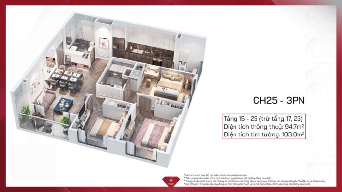 Chung cư Vinhomes Vũ Yên - Căn hộ VInhomes Royal Island-CH05-2PN