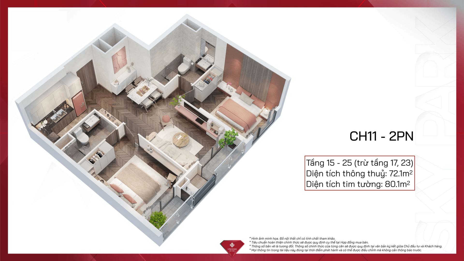 Chung cư Vinhomes Vũ Yên - Căn hộ VInhomes Royal Island-CH11-2PN